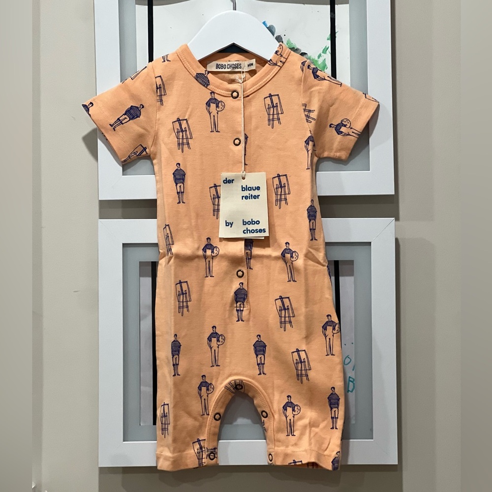 Bobo Choses Orange and Blue Kids Bodysuit